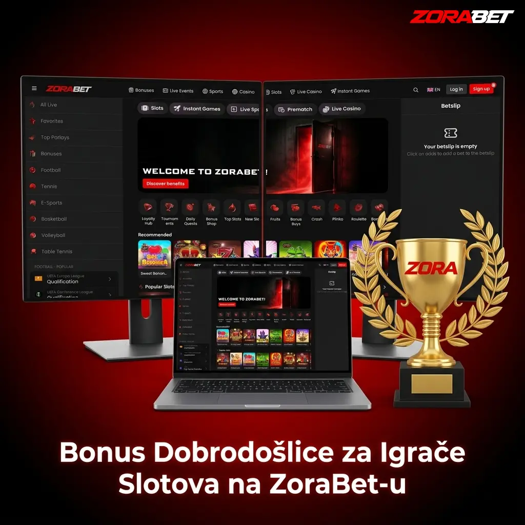 ZoraBet bonus dobrodošlice 500% do 3000 EUR za slotove, instant igre, live kazino i sport