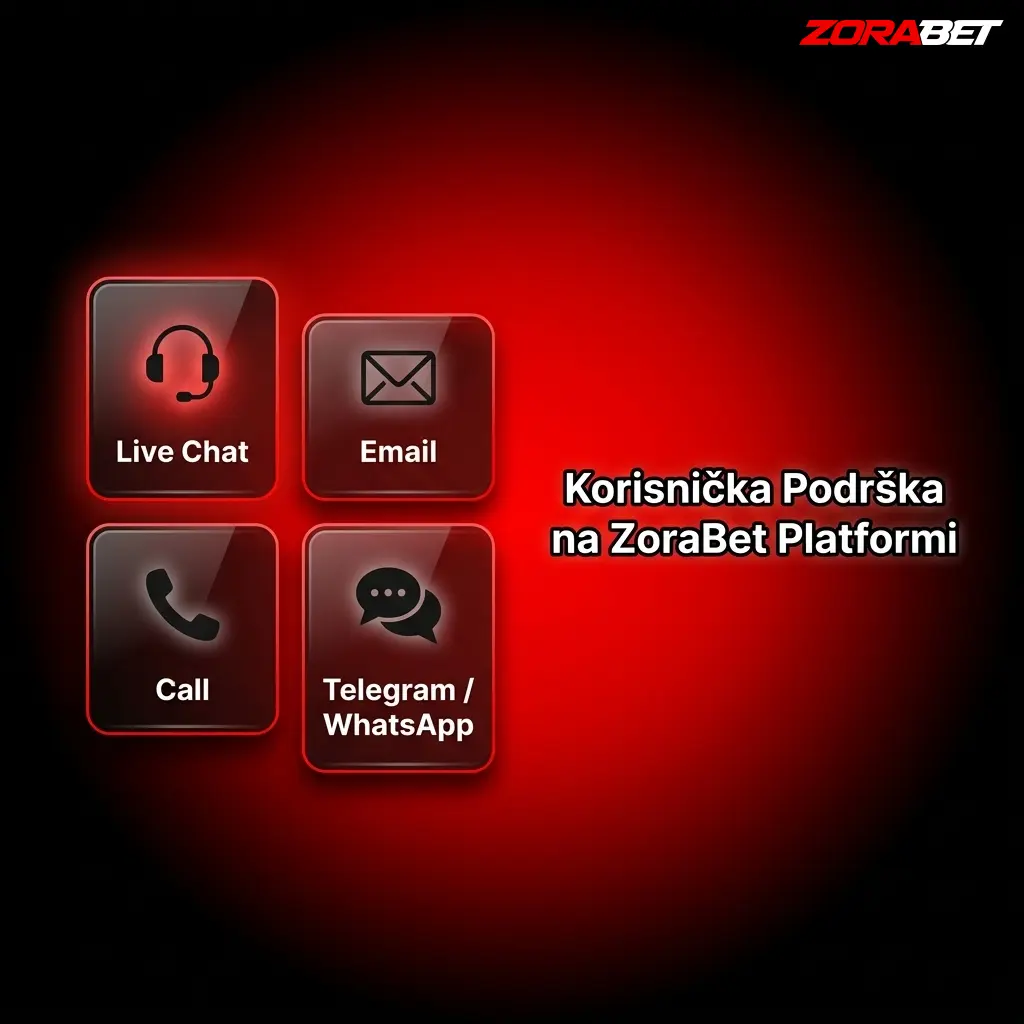 ZoraBet korisnička podrška dostupna 24/7 putem live četa, e-pošte i Telegrama za igrače iz Srbije