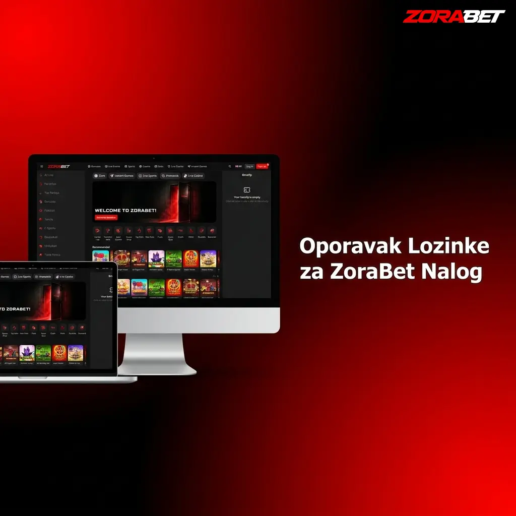 Korisnik resetuje ZoraBet lozinku prateći korake za oporavak naloga putem imejla u mobilnoj aplikaciji ili sajtu