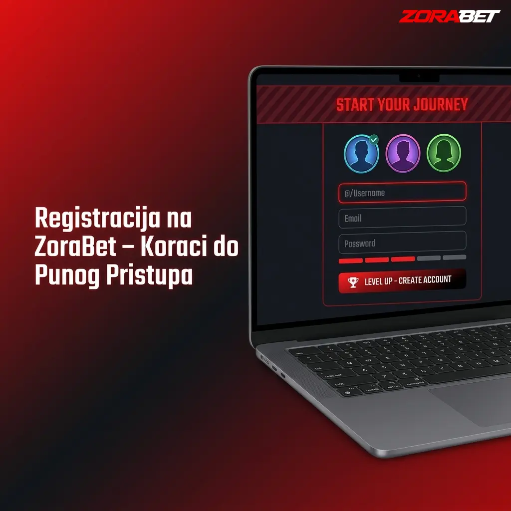 Korisnik popunjava ZoraBet registracioni formular na sajtu radi pristupa klađenju, kazinu i bonusima