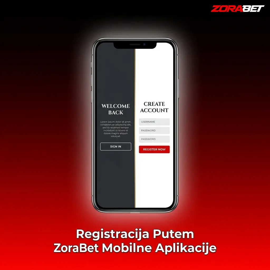 Registracija na ZoraBet mobilnoj aplikaciji za Android uređaje sa kazino igrama i sportskim kladama